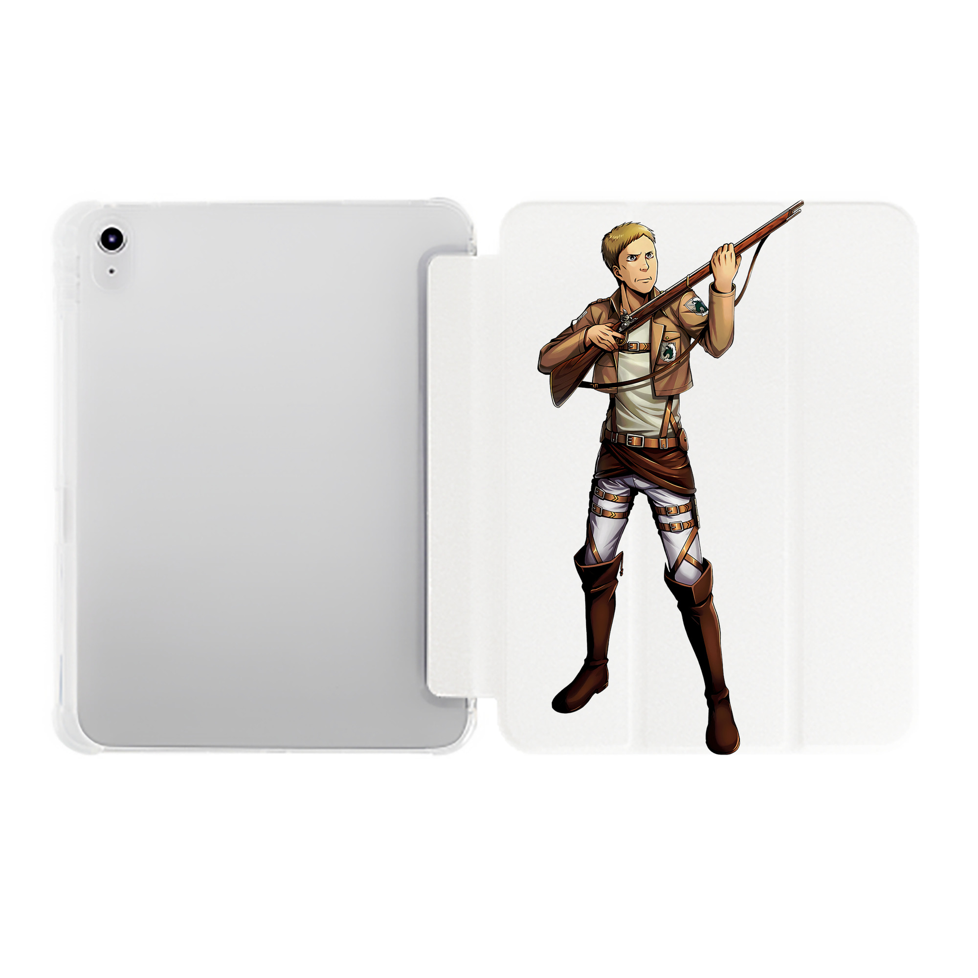 （画像用） 進撃の巨人 Attack on Titan IPad ケース ペン収納付き 三つ折りスタンド PUレザー×シリコン 対応機種9.5/10.5/10.9インチ